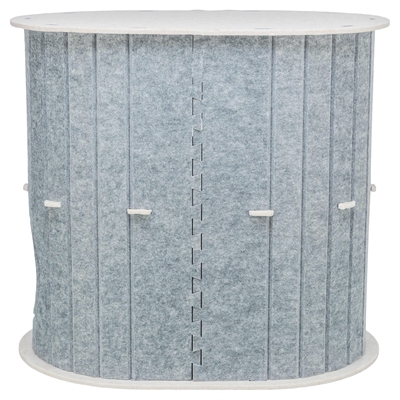 TRIXIE Speelbox Mara | Vormvast vilt, meerdere ingangen & speeltjes - Zand/Grijs - 66x46x62 cm