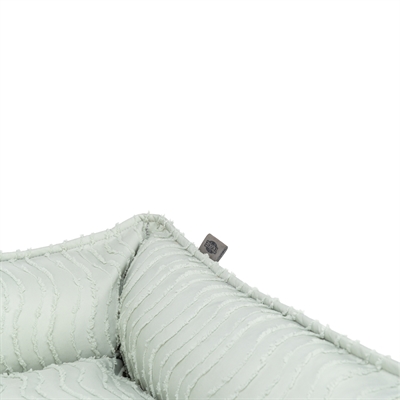 TRIXIE Hondenmand Marley Wave Hoekig met geïntegreerd kussen - Saliegroen - 60x50x20 cm