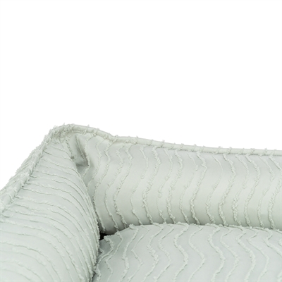 TRIXIE Hondenmand Marley Wave Hoekig met geïntegreerd kussen - Saliegroen - 60x50x20 cm