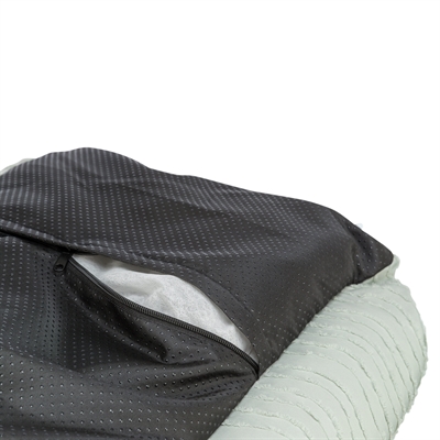 TRIXIE Hondenmand Marley Wave Hoekig met geïntegreerd kussen - Saliegroen - 60x50x20 cm