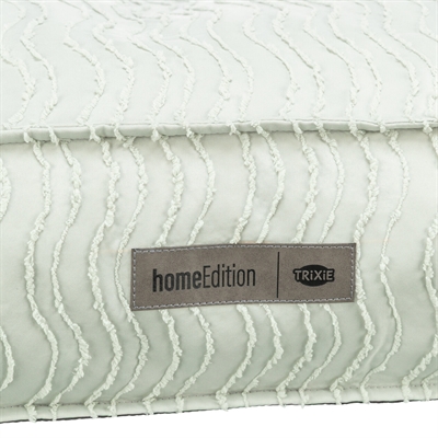 TRIXIE Hondenkussen Marley Wave Extra hoog kussen 15 cm - Saliegroen - 80x60x16 cm