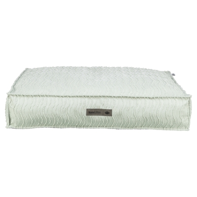 TRIXIE Hondenkussen Marley Wave Extra hoog kussen 15 cm - Saliegroen - 80x60x16 cm