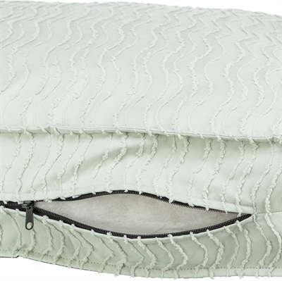 TRIXIE Hondenkussen Marley Wave extra hoog | afneembare hoes & anti-slip - saliegroen - 100x70x16 cm