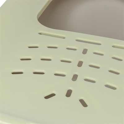 TRIXIE Kattenbak Hop-In Boveningang tegen strooiing - Grijs/Groen - 38x58x39 cm