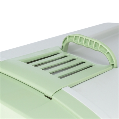 TRIXIE Kattenbak Easydraw Uitschuifbare lade - Actief koolstoffilter - Grijsgroen - 46x57x48 cm