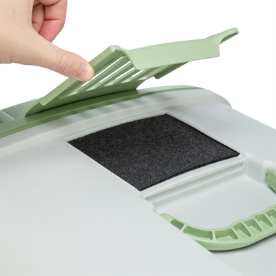 TRIXIE Kattenbak Easydraw Uitschuifbare lade - Actief koolstoffilter - Grijsgroen - 46x57x48 cm