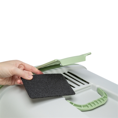 TRIXIE Kattenbak Easydraw Uitschuifbare lade - Actief koolstoffilter - Grijsgroen - 46x57x48 cm