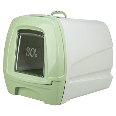 TRIXIE Kattenbak Easydraw Uitschuifbare lade - Actief koolstoffilter - Grijsgroen - 46x57x48 cm