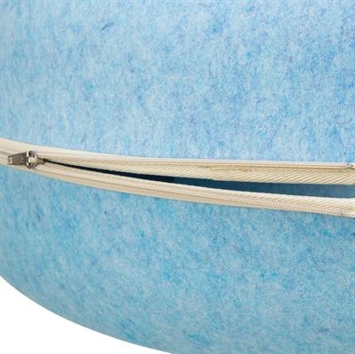 TRIXIE Kattendonut Vilt | Tunnel met geïntegreerde ligplek & speelhanger - Blauw - 60x60 cm