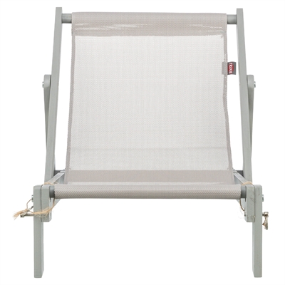 TRIXIE Strandstoel Hout - Verstelbare rugleuning, inklapbaar, gelakt FSC-hout - Grijs - 51x33x37 cm
