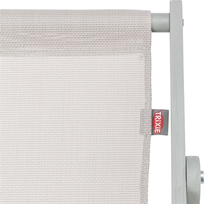 TRIXIE Strandstoel Hout - Verstelbare rugleuning, inklapbaar, gelakt FSC-hout - Grijs - 51x33x37 cm