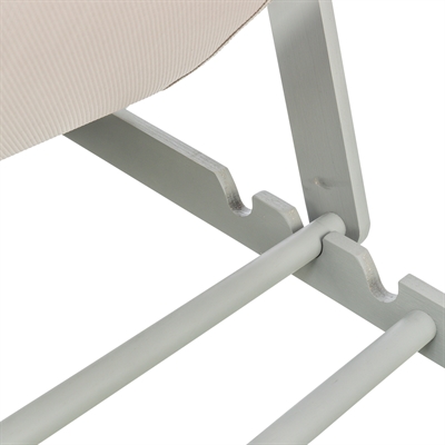 TRIXIE Strandstoel Hout - Verstelbare rugleuning, inklapbaar, gelakt FSC-hout - Grijs - 51x33x37 cm