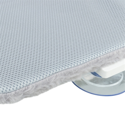 TRIXIE Kattenhangmat voor raam - Zuignappen tot 12 kg | Omkeerbare pluche/mesh - Wit/Grijs - 58x34 cm