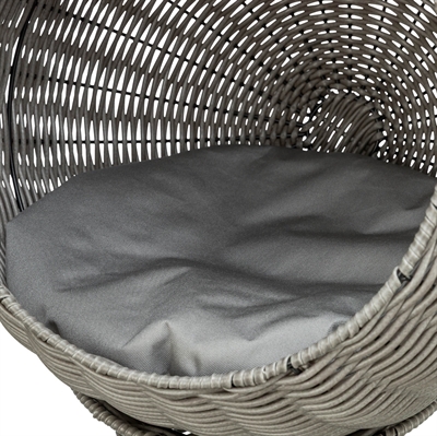 TRIXIE Kattenmand Amalia Polyrattan, omkeerbaar kussen - Grijs - 42x42x70 cm