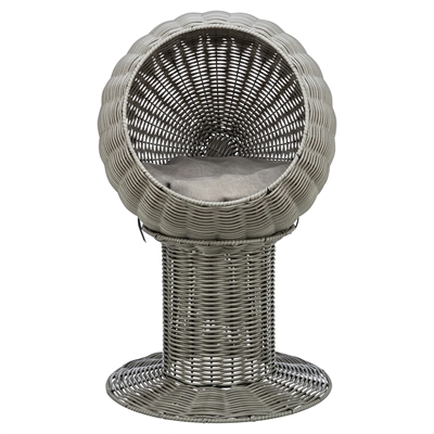 TRIXIE Kattenmand Amalia Polyrattan, omkeerbaar kussen - Grijs - 42x42x70 cm