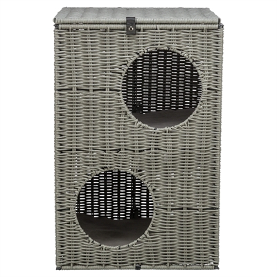 TRIXIE Kattenmand Amalia 2-verdiepingen, omkeerbare kussens, inklapbaar - Grijs - 37x35x57 cm