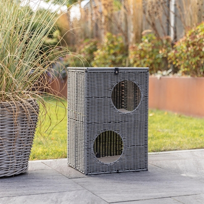 TRIXIE Kattenmand Amalia 2-verdiepingen, omkeerbare kussens, inklapbaar - Grijs - 37x35x57 cm