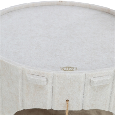 TRIXIE Krabpaal Filia - compact met schuilplaats & zachte ligplekken, wasbaar kussen - crème - 58x37x52 cm