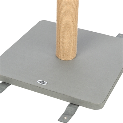 TRIXIE Krabpaal Amalia | Waterafstotend outdoor met gevoerd polyrattan ligbed - Grijs - 48x48x88 cm