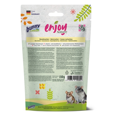 BUNNY NATURE Snack konijnen & knaagdieren Enjoynature Notenkraker energierijk met noten & zaden - 150 g