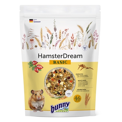 BUNNY NATURE Hamstervoer Hamsterdroom Basic | Complete Long-Life receptuur met granen & dierlijke eiwitten - 600 g