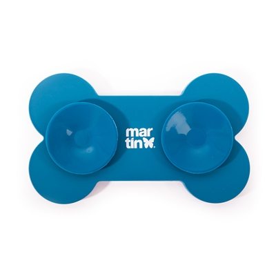 MARTIN Likmat Bot met zuignappen | Siliconen likmat stimuleert rustig likken - Blauw - 22x13x2 cm