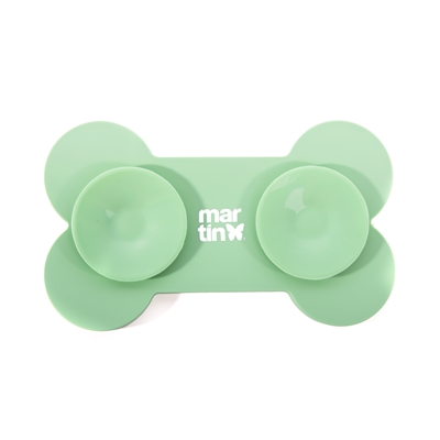 MARTIN Likmat Bot Met Zuignappen - Siliconen structuur stimuleert rustig likken - Groen - 22x13x2 cm