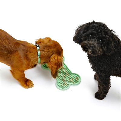 MARTIN Likmat Bot Met Zuignappen - Siliconen structuur stimuleert rustig likken - Groen - 22x13x2 cm