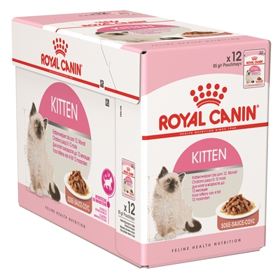 ROYAL CANIN Natvoer Kitten Instinctive 12 - Voor 4–12 maanden, ondersteunt immuunsysteem (MOS & antioxidant) - 12x85 g