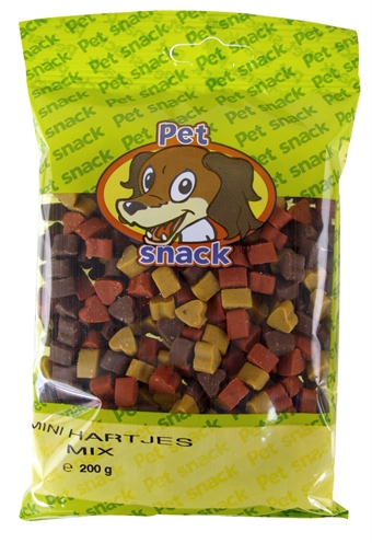 PETSNACK hondenbeloningssnoep MINI HARTJES MIX 14×200 gram – Zacht