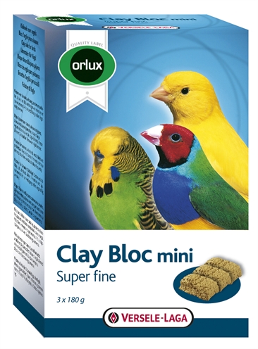 ORLUX Piksteen Klei Blok Mini 3x180 gr – Voor Kanarie & Parkiet