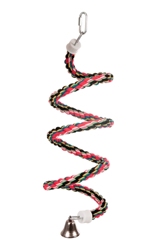 KARLIE Klimspiraal Katoen 230 cm – Vogel Speelgoed met Belletje