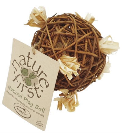 NATURE FIRST Speelbal Wilg 9,5×9,5×9,5 cm – Natuurlijk speelgoed voor konijnen