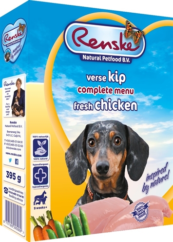 RENSKE hondenvoer RENSKE VERS VLEES KIP 10x395 gr – compleet en vers