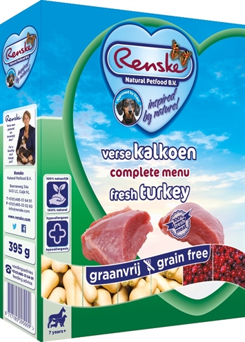 <span id="brand" data="renske"/> hondenvoeding <span id="brand" data="renske"/> VERS VLEES KALKOEN 10x395 GR – graanvrij