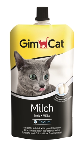 GIMCAT kattenmelk pouch 200 ML – hersluitbaar, calcium-rijk