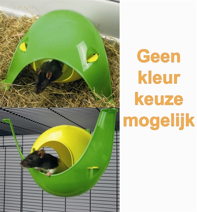 SAVIC Hamsterhuisje Sputnik Assorti - Sputnik‑vorm & staand of ophangbaar - 29x26x19 cm