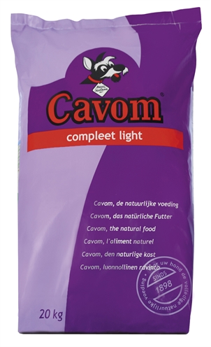 CAVOM Hondenbrokken COMPLEET LIGHT voor overgewicht - Verlaagd vetgehalte - 20 kg