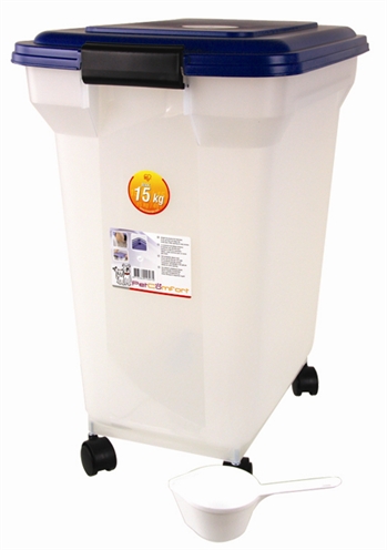 MERKLOOS voedselcontainer luchtdicht 45L 46×33,5 cm – transparant/blauw