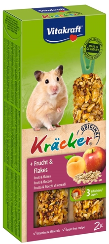 VITAKRAFT Hamster Kracker Fruit 2 in 1 – 2 stuks