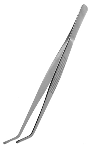 KOMODO Voederpincet Gebogen RVS - Voor reptielen en ongewervelden - 30 cm