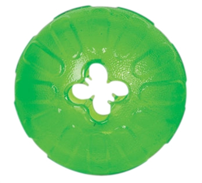 STARMARK Voerbal Treat Dispensing Chew Ball | Voerdispensend & duurzaam voor sterke kauwers - Groen - M/L ø9 cm