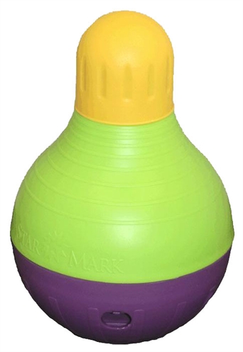 STARMARK Voerspeelgoed Bob-A-Lot | Voerkegel - Instelbare moeilijkheid, verzwaarde anti-slipbodem - Large (21 x 13,5 x 13,5 cm)