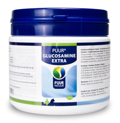 PUUR NATUUR Glucosamine Extra Compleet 250 gr – Voor Hond en Kat