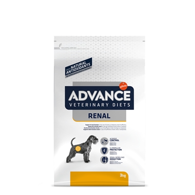 ADVANCE VETERINARY DIET Dieetvoer voor honden Renal Nieren - Laag fosfor & gebalanceerd eiwit en natrium - 3 kg