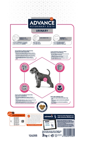 ADVANCE VETERINARY DIET Dieetvoer Dog Urinary Urinewegen | vermindert struvietvorming, urineverzurende werking - 3 kg