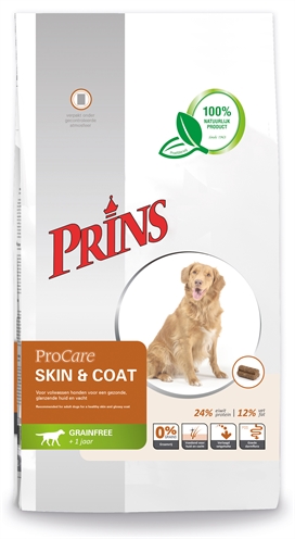 PRINS hondenvoer graanvrij Skin & Coat 12 KG - natuurvoeding