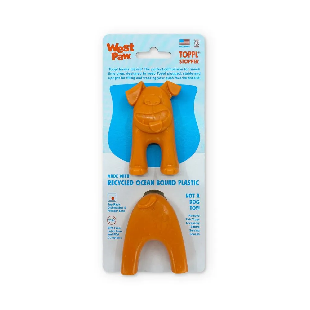 West Paw Toppl Stopper Tangerine 2-pack – Milieuvriendelijk Accessoire
