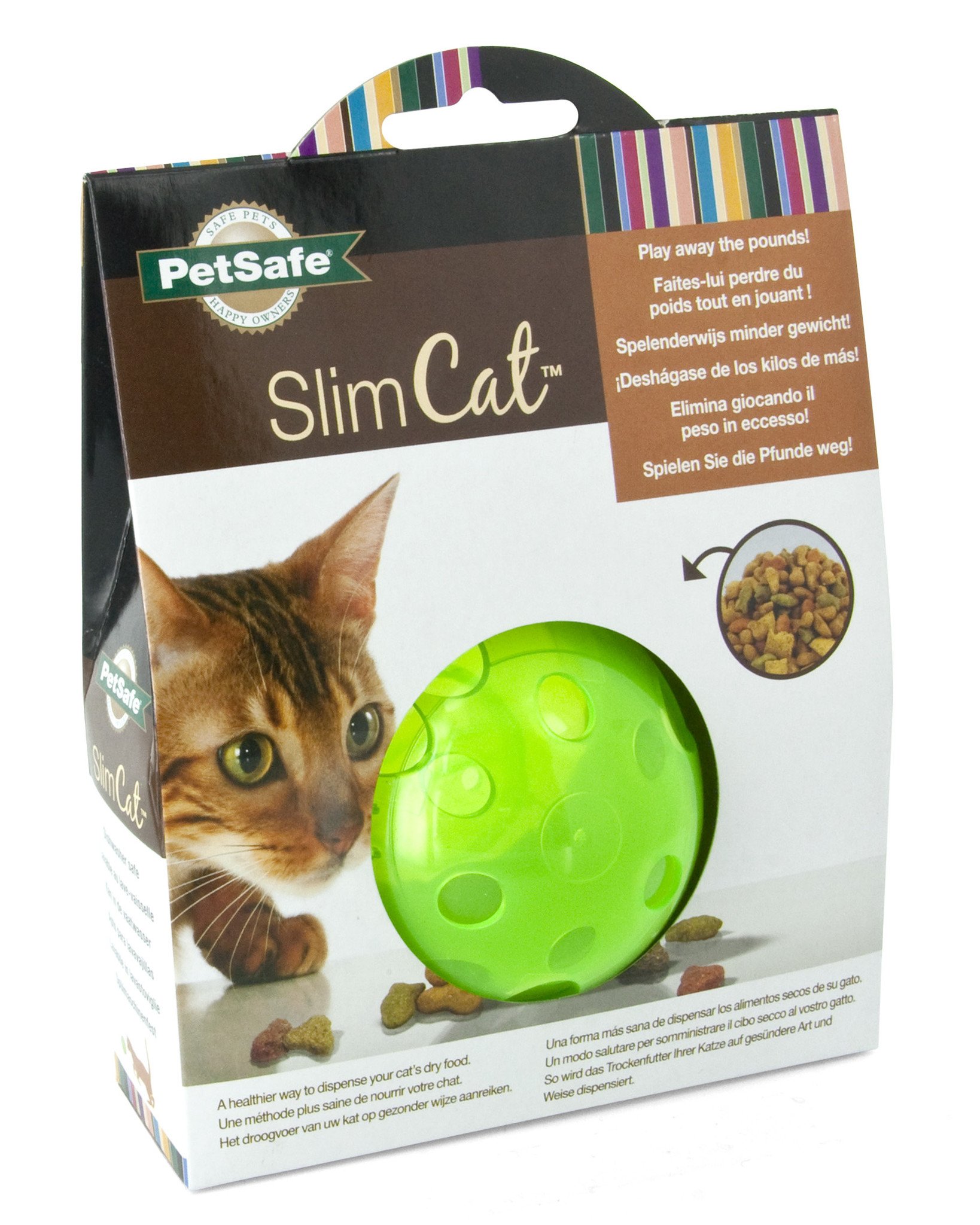 PetSafe SlimCat Voerbal voor Katten Groen – Kattenvoer Speelgoed