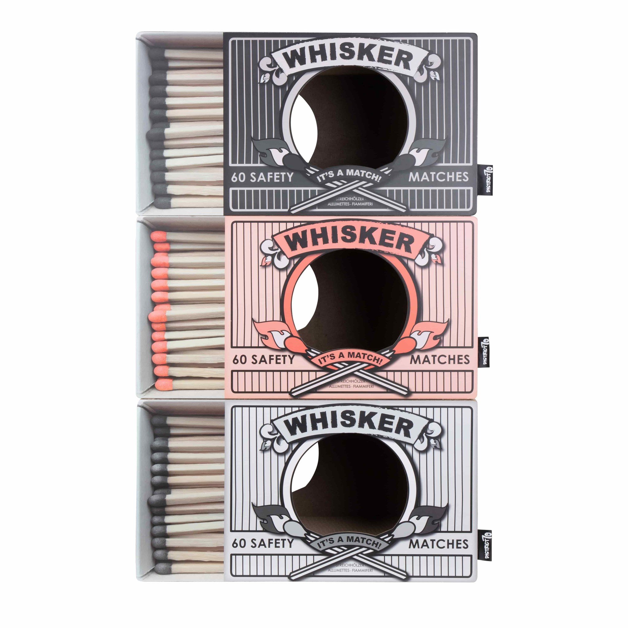 District 70 Krabmeubel WHISKER 55×29 cm - Wit, Zwart, Roze